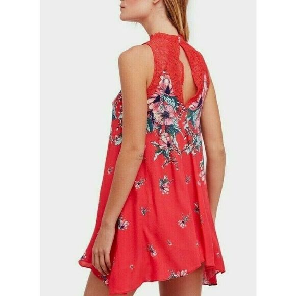 New. Free people red floral summer dress - Picture 3 of 9
